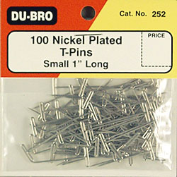 Dubro T-Pins 1in.  (100) T Pins