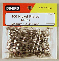 Dubro T-Pins 1-1/4in. (100)