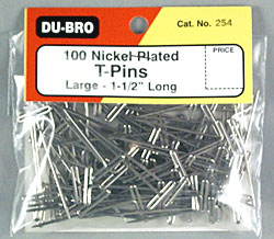 Dubro T-Pins 1-1/2in. (100)