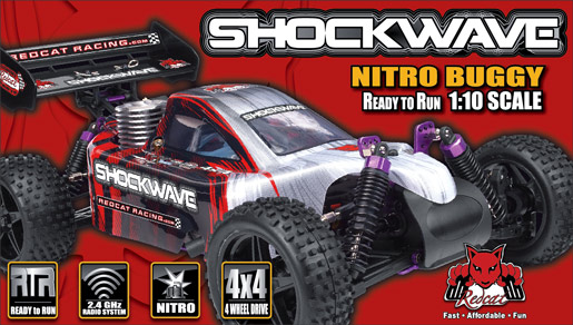 redcat racing shockwave nitro radio control buggy